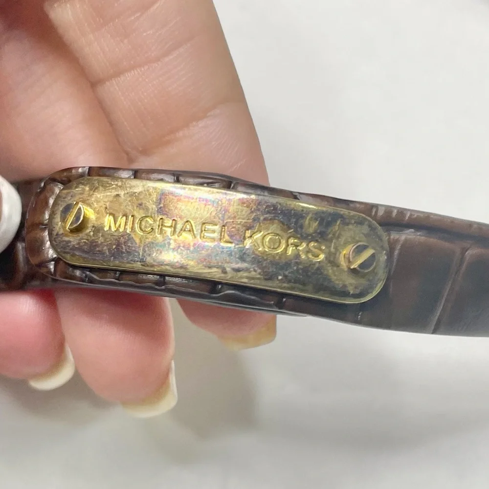 Michael Kors Leather Chain Wrap Bracelet in Brown Gold - Picture 4 of 5